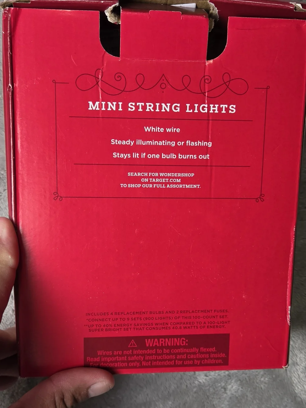 Wondershop 100 Clear Mini String Lights White Wire Indoor Outdoor 20.6 ft Tested